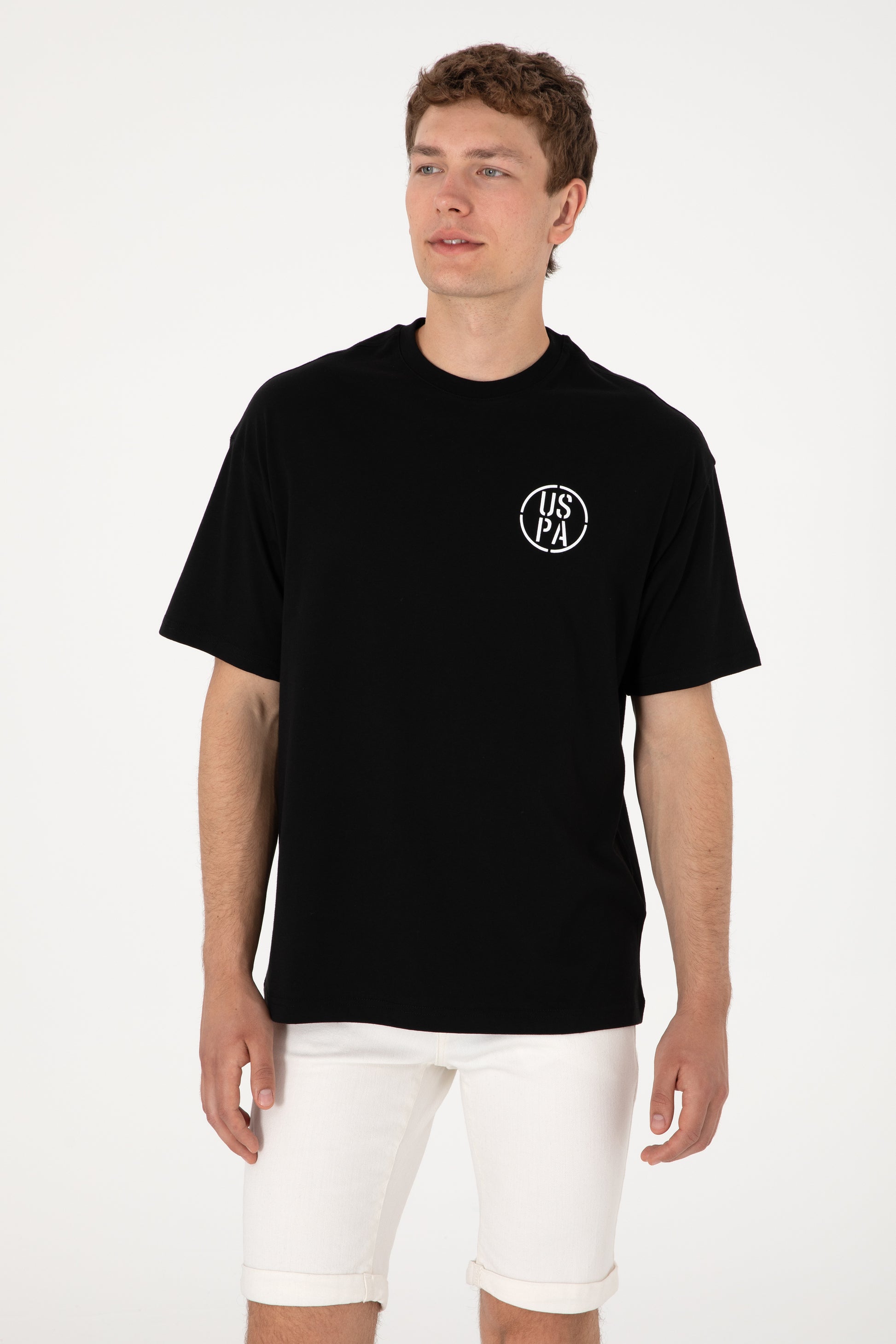 Men's Oversize Fit Crew Neck Black T-Shirt
