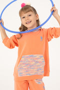 Girls' Salmon Hooded Sweatshirt