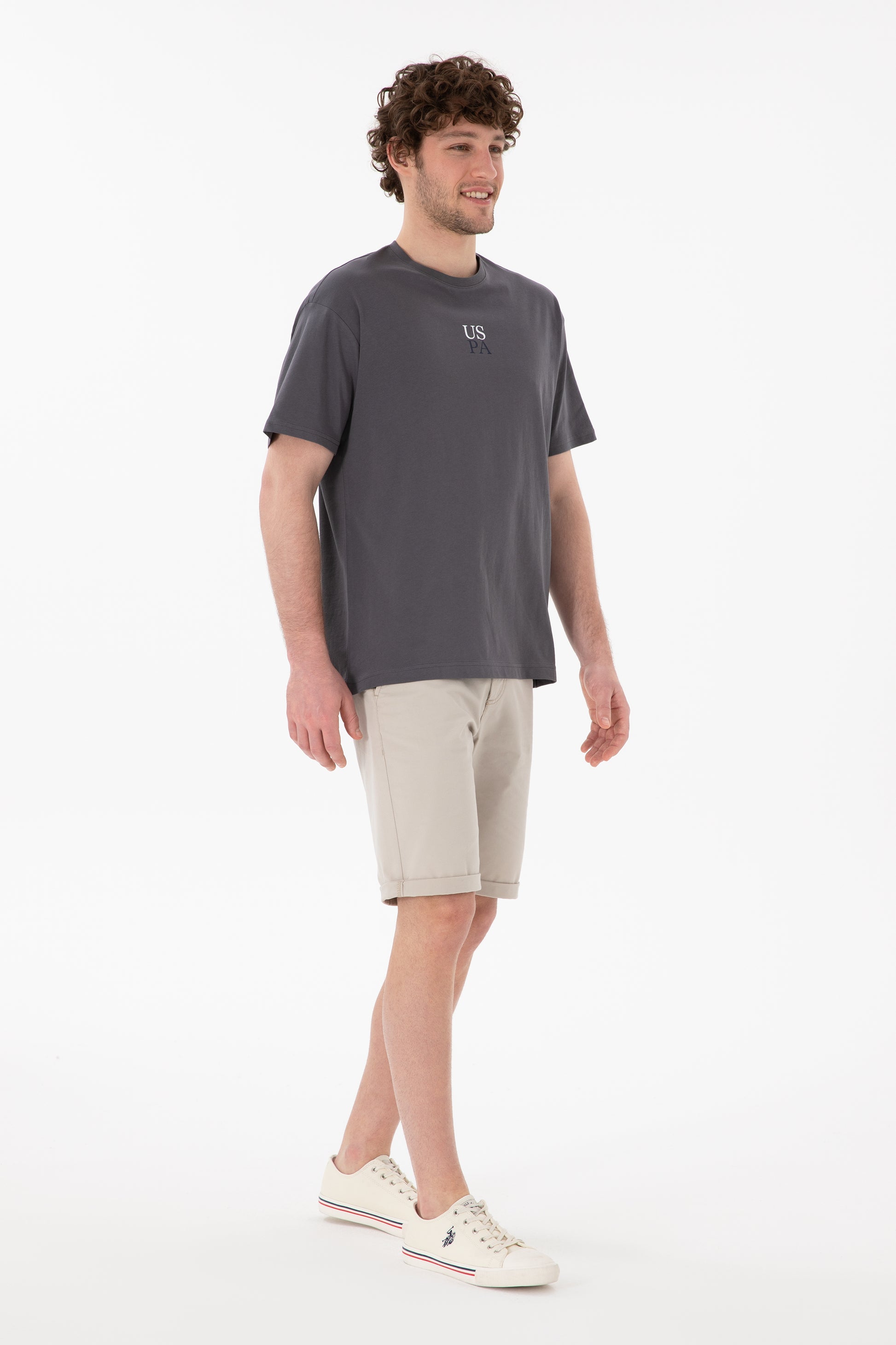 Men's Comfort Fit Crew Neck Anthracite T-Shirt