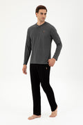 Men's Anthracite Melange Pajama Set