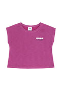 Girls' Violet Crew Neck T-Shirt