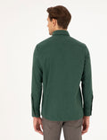 Green Regular Fit Long Sleeve Shirt