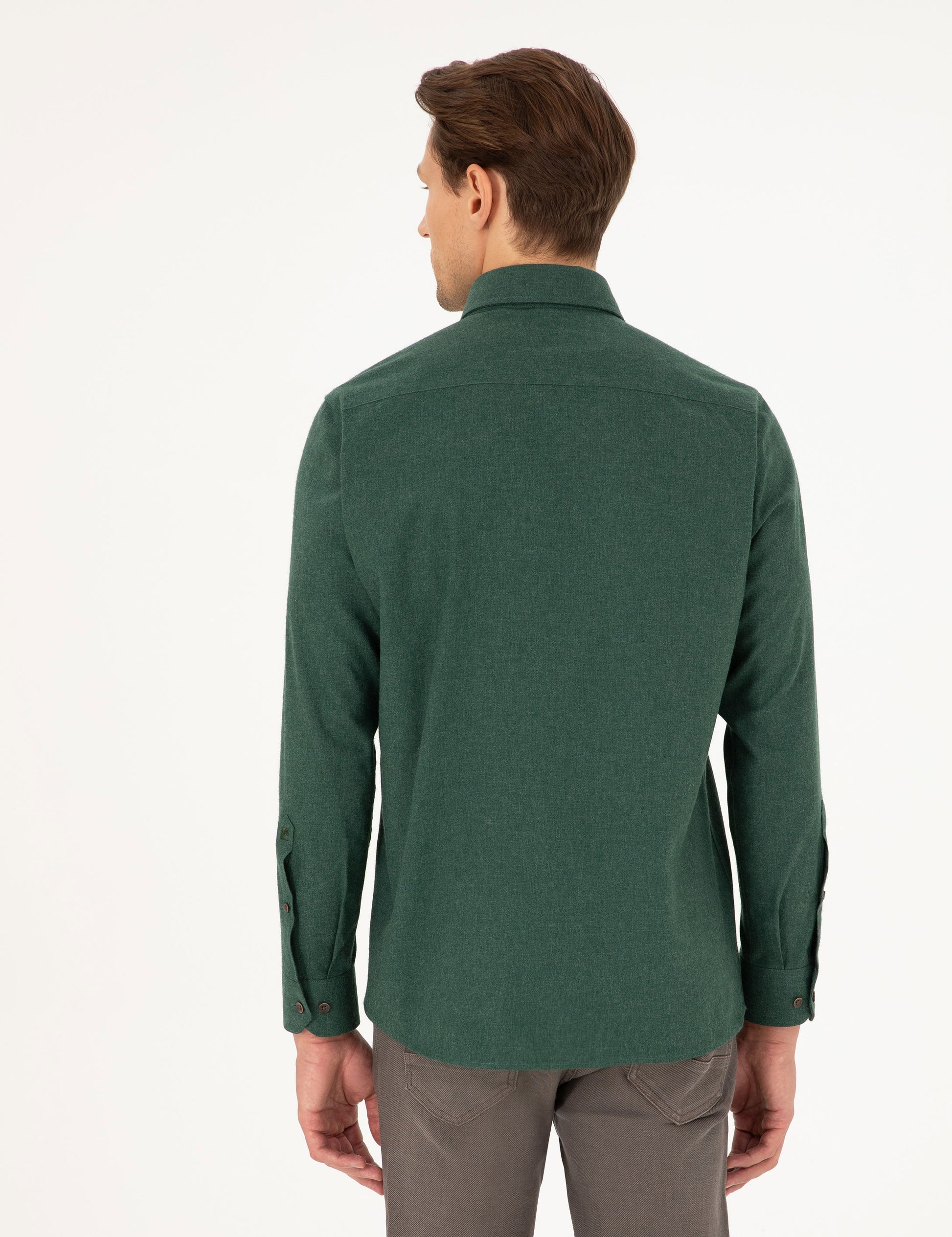 Green Regular Fit Long Sleeve Shirt