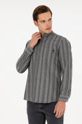 Men's Grey Long Sleeve Shirt
