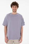 Men's Oversize Fit Crew Neck Grey T-Shirt
