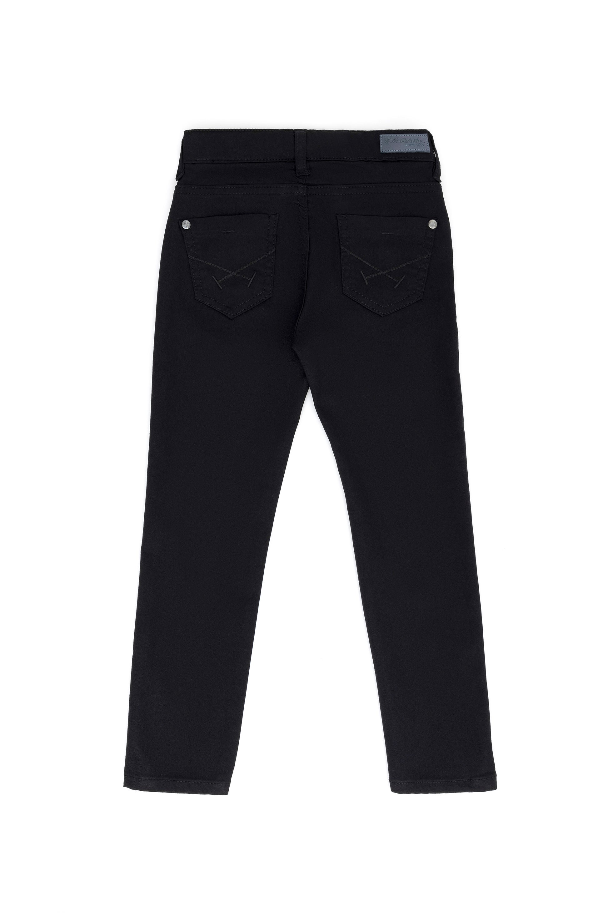 Girl's Black Canvas Pants