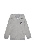 Girls' Grey Melange Zipper Sweatshirt