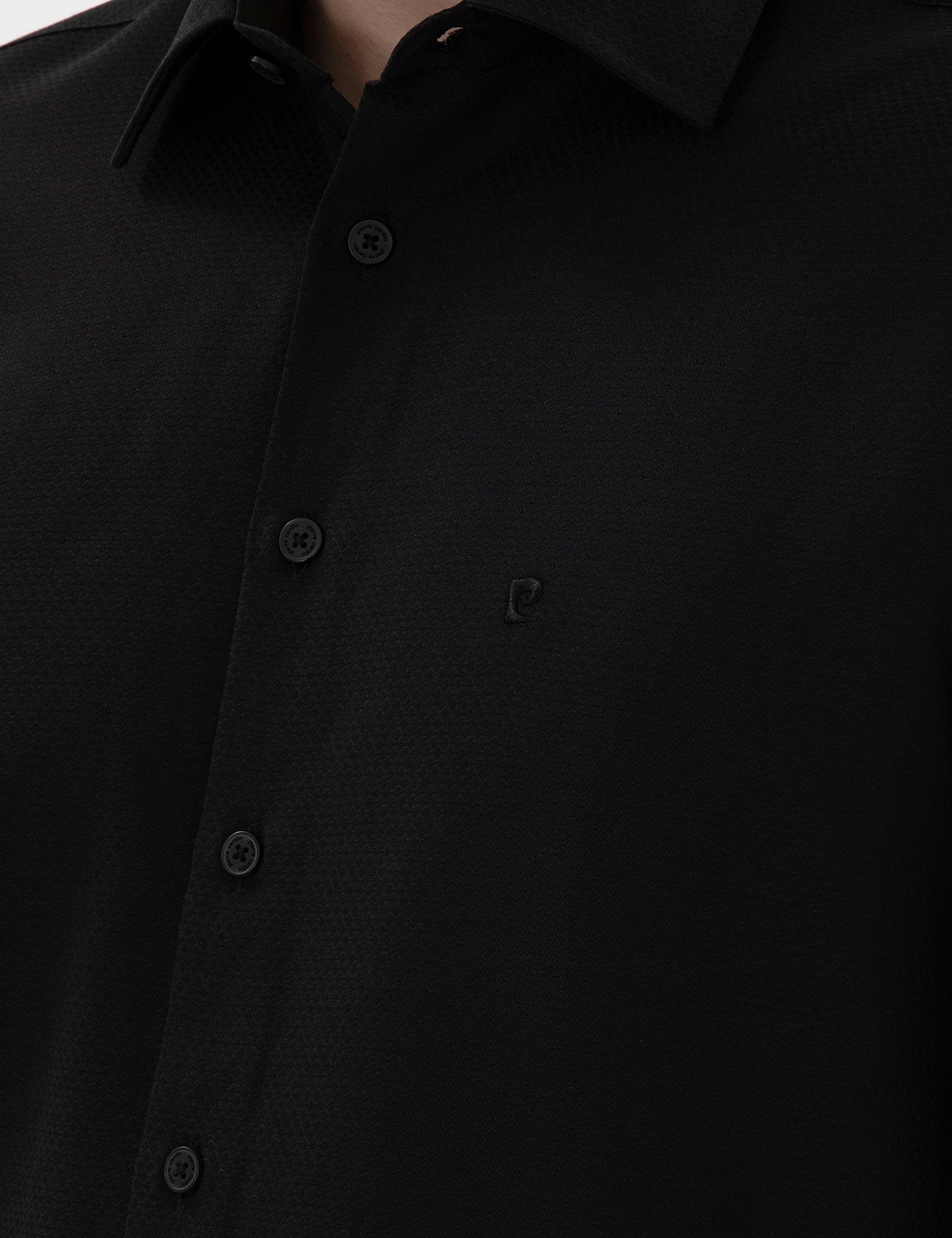 White Italian Collar Ruffle Long Sleeve Shirt
