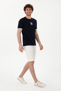 Men's Regular Fit Crew Neck Navy T-Shirt