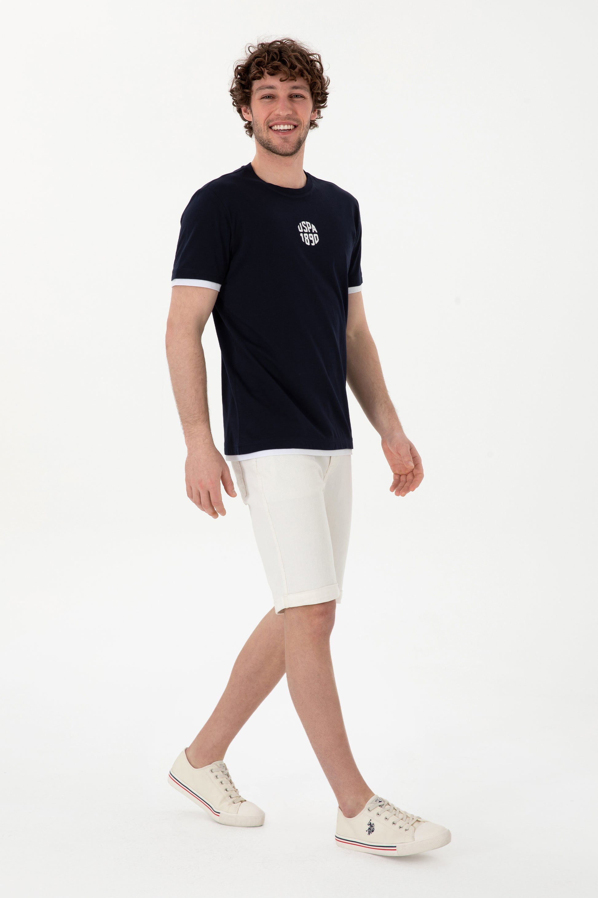 Men's Regular Fit Crew Neck Navy T-Shirt