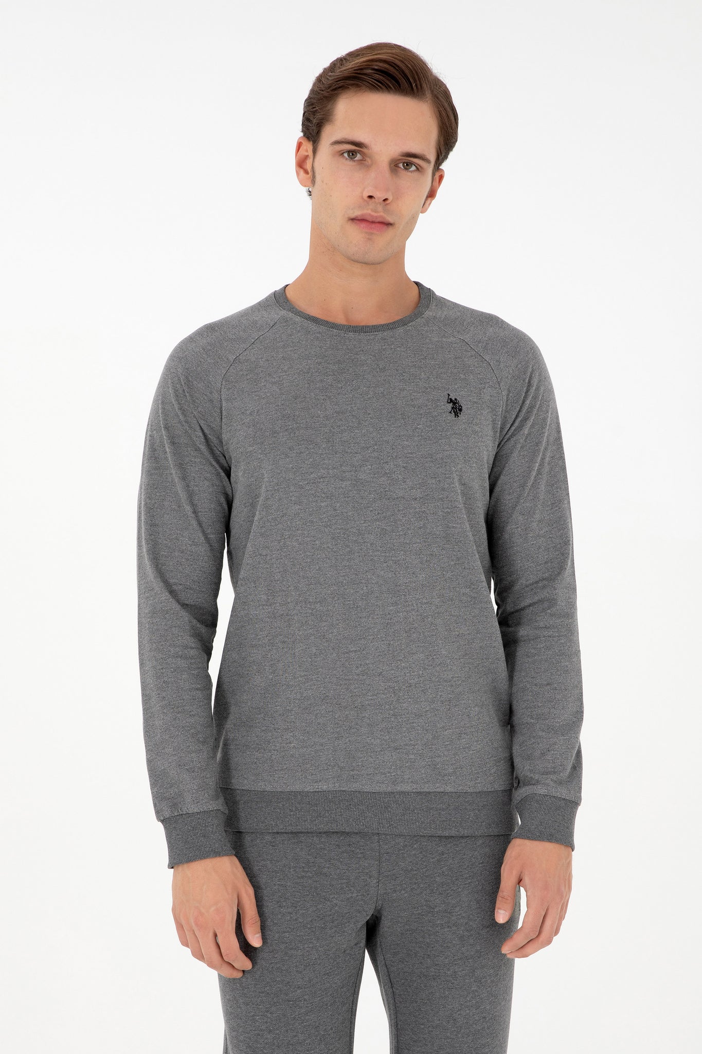 Men's Anthracite Melange Basic Sweatshirt