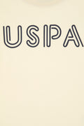 Boys' Cream Basic Crew Neck T-Shirt