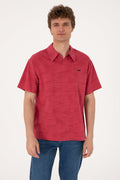 U.S. Polo Assn. - Men's Comfort Fit Crazy Neck Cherry T-Shirt
