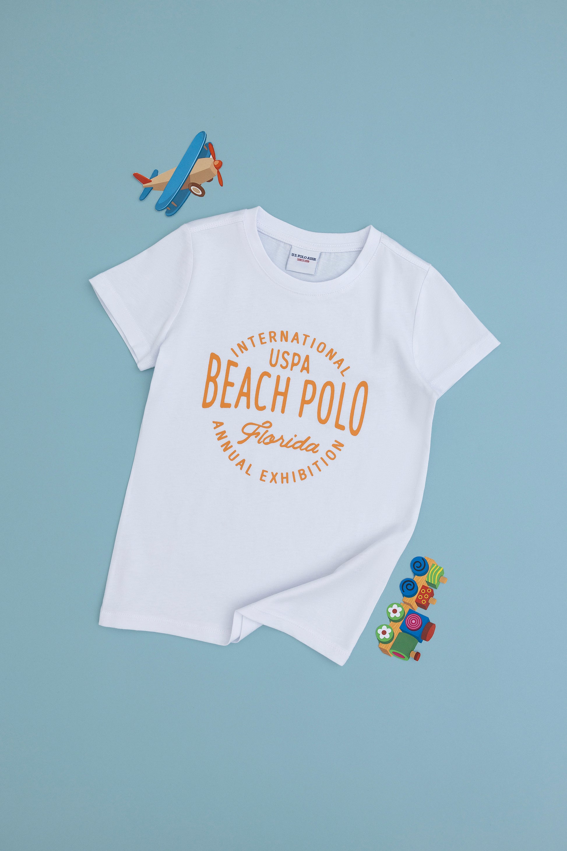Boy's White Crew Neck T-Shirt