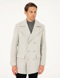 Light Gray Ex. Slim Fit Cashmere Coat
