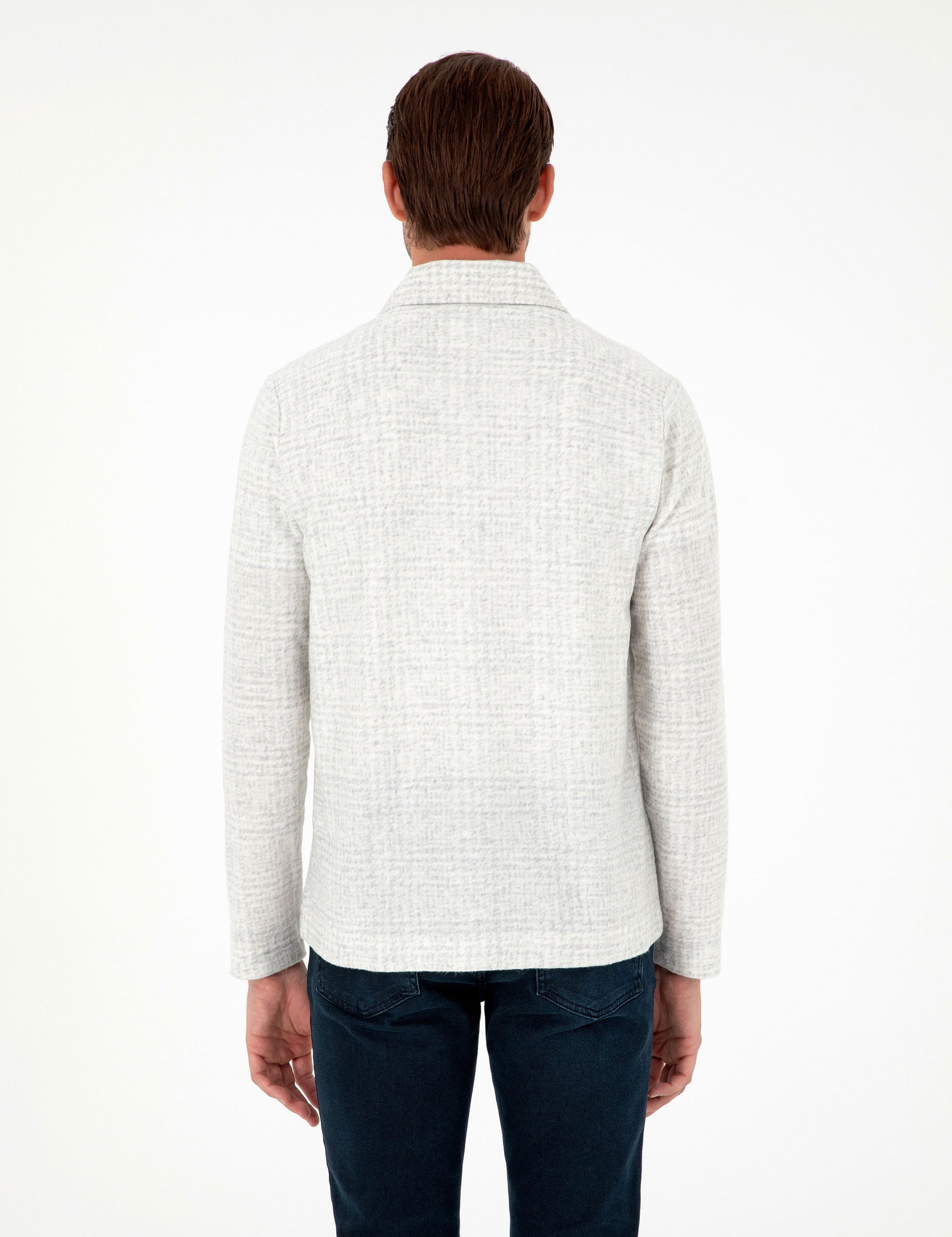 Light Grey Regular Fit Knitted Shirt