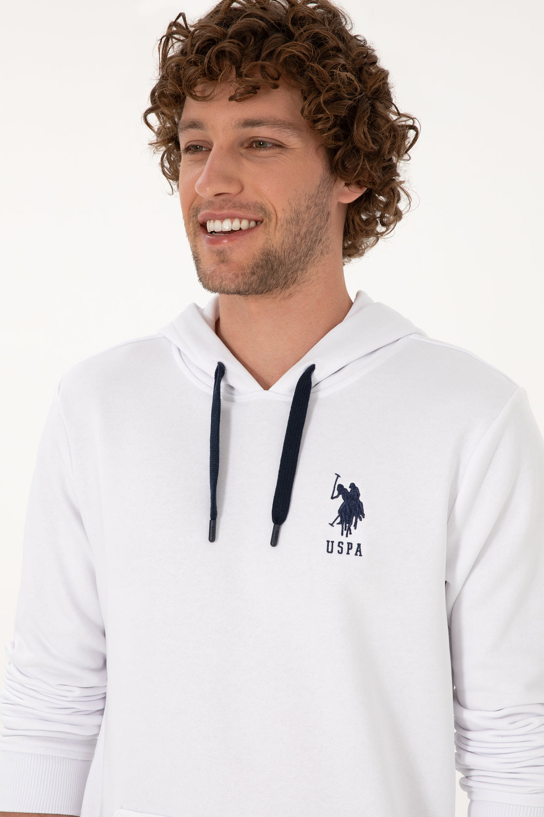 Men's White Basic Sweatshirt