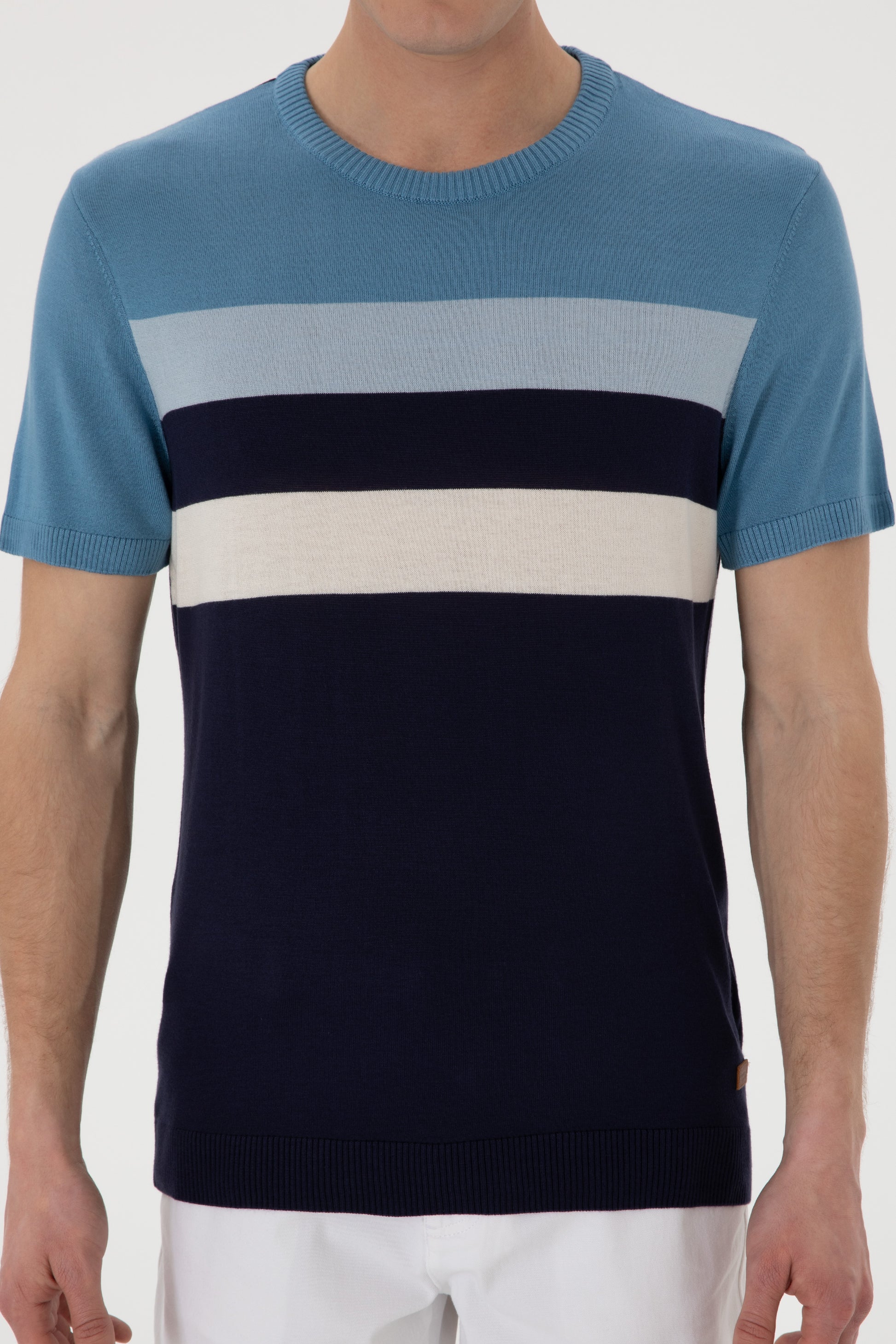 Men's Slim Fit Crew Neck Navy T-Shirt