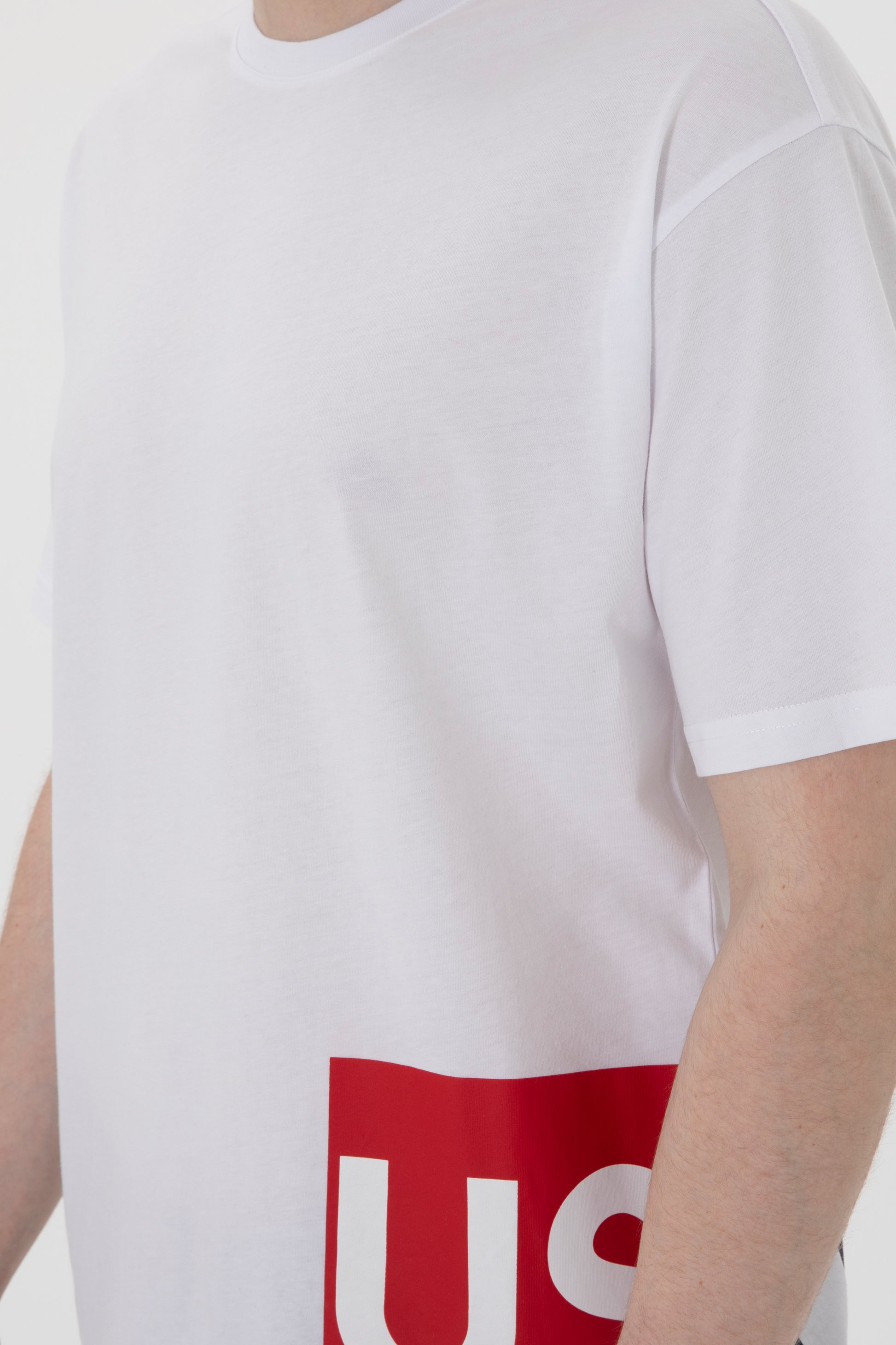 Men's Comfort Fit Crew Neck White T-Shirt