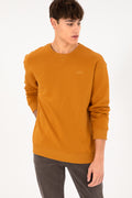 Men's Mustard Basic Sweatshirt