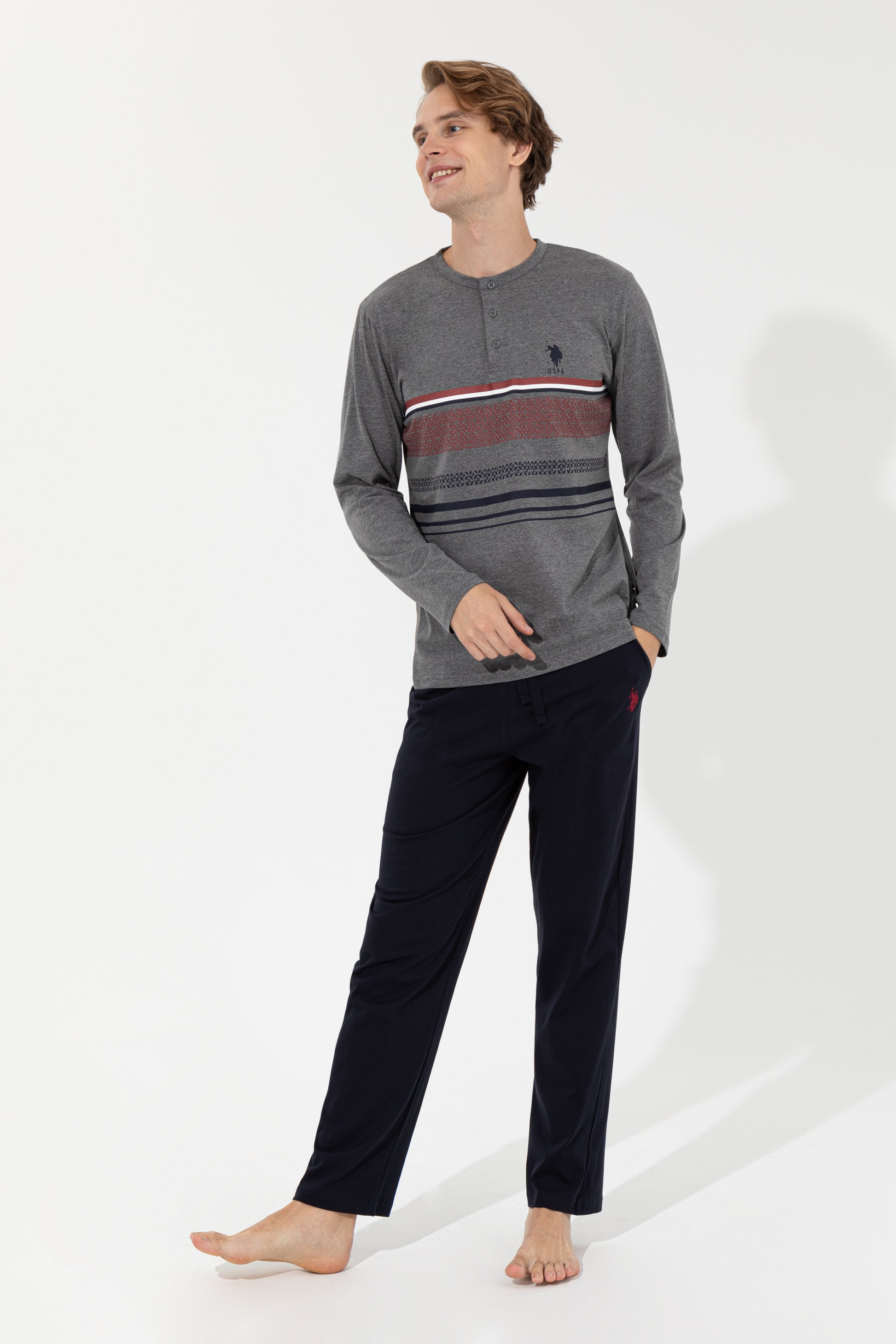 Men's Navy Blue Pajama Set