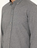 Grey Slim Fit Long Sleeve Shirt