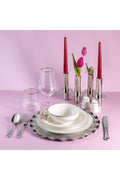 Bright Platinum 12 Seater 60 Piece Dinner Set