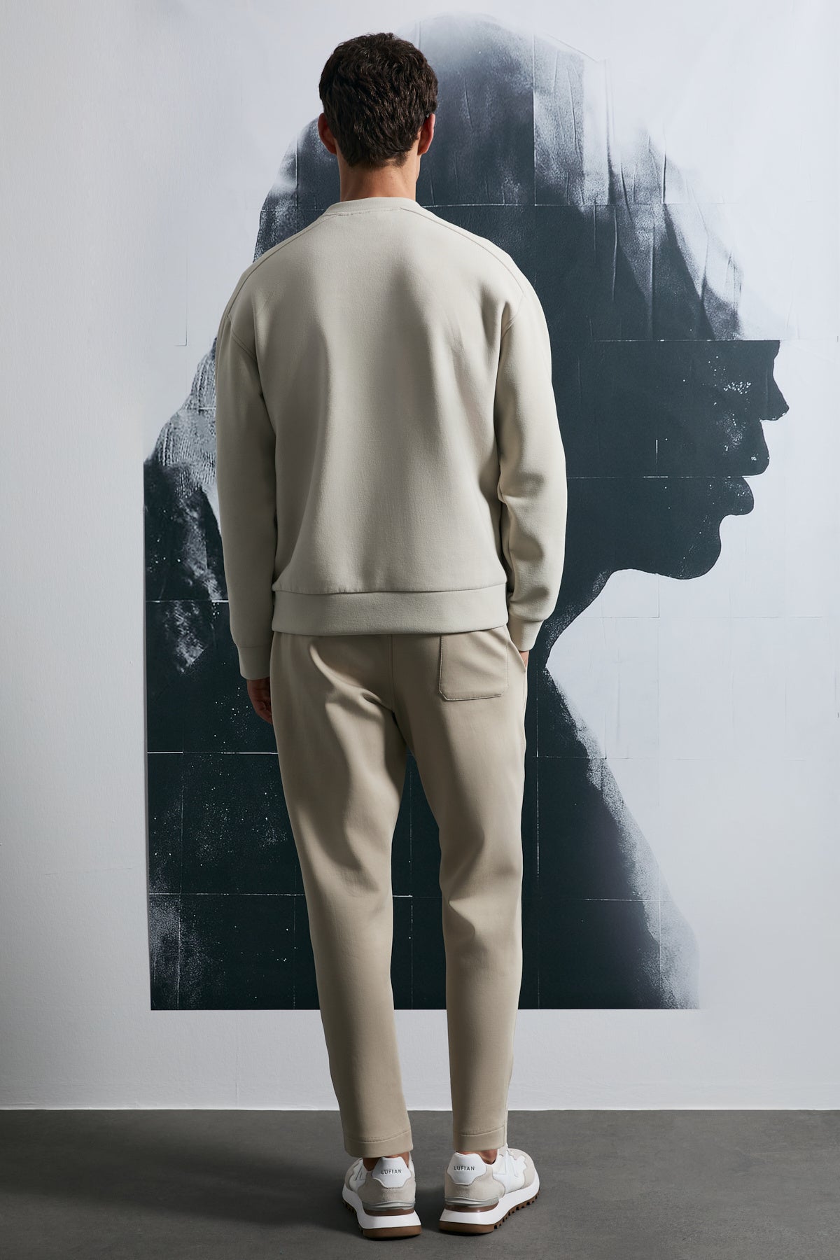 Dark Men's Sweatshirt Ecru