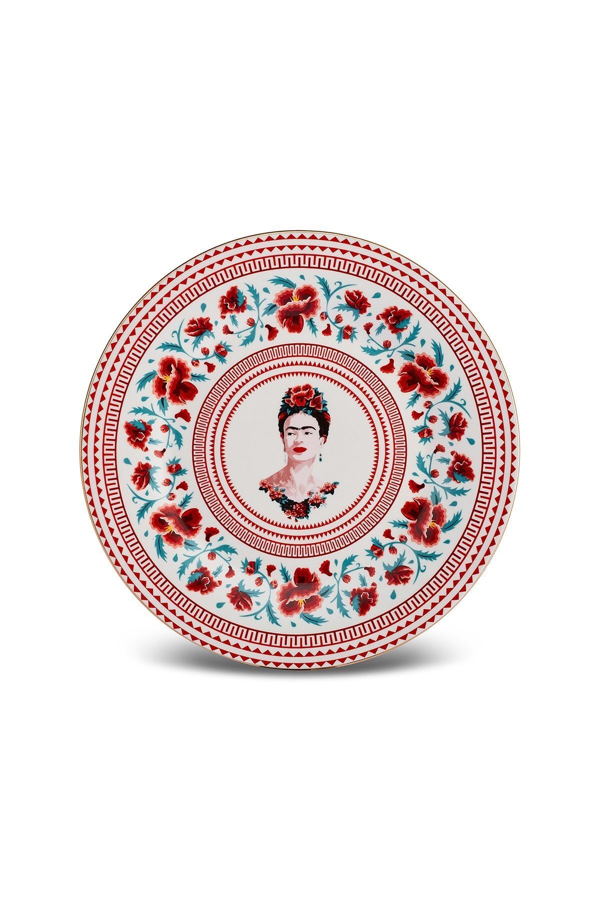 Frida Kahlo 6 Piece Porcelain Cake Set 19 Cm