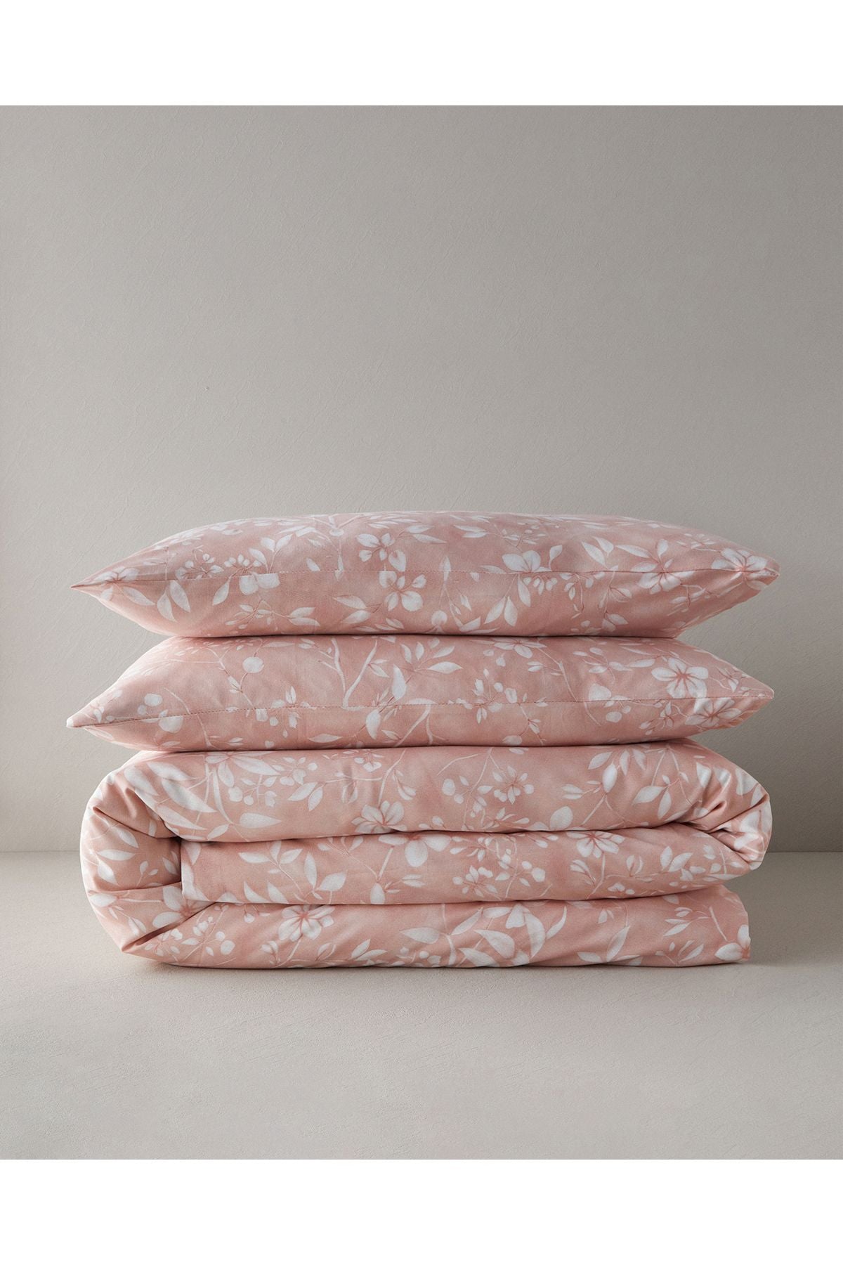 Ivy Flowers Double Size Duvet Cover Set Dusty Rose