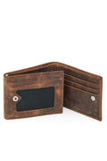 U.S Polo Assn. 23763-23764-23766-23767-23769 Genuine Leather Men's Side Wallet Card Holder BROWN
