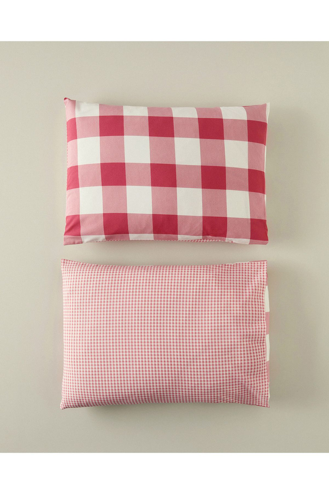 Gingham 2-Piece Pillowcase Pink