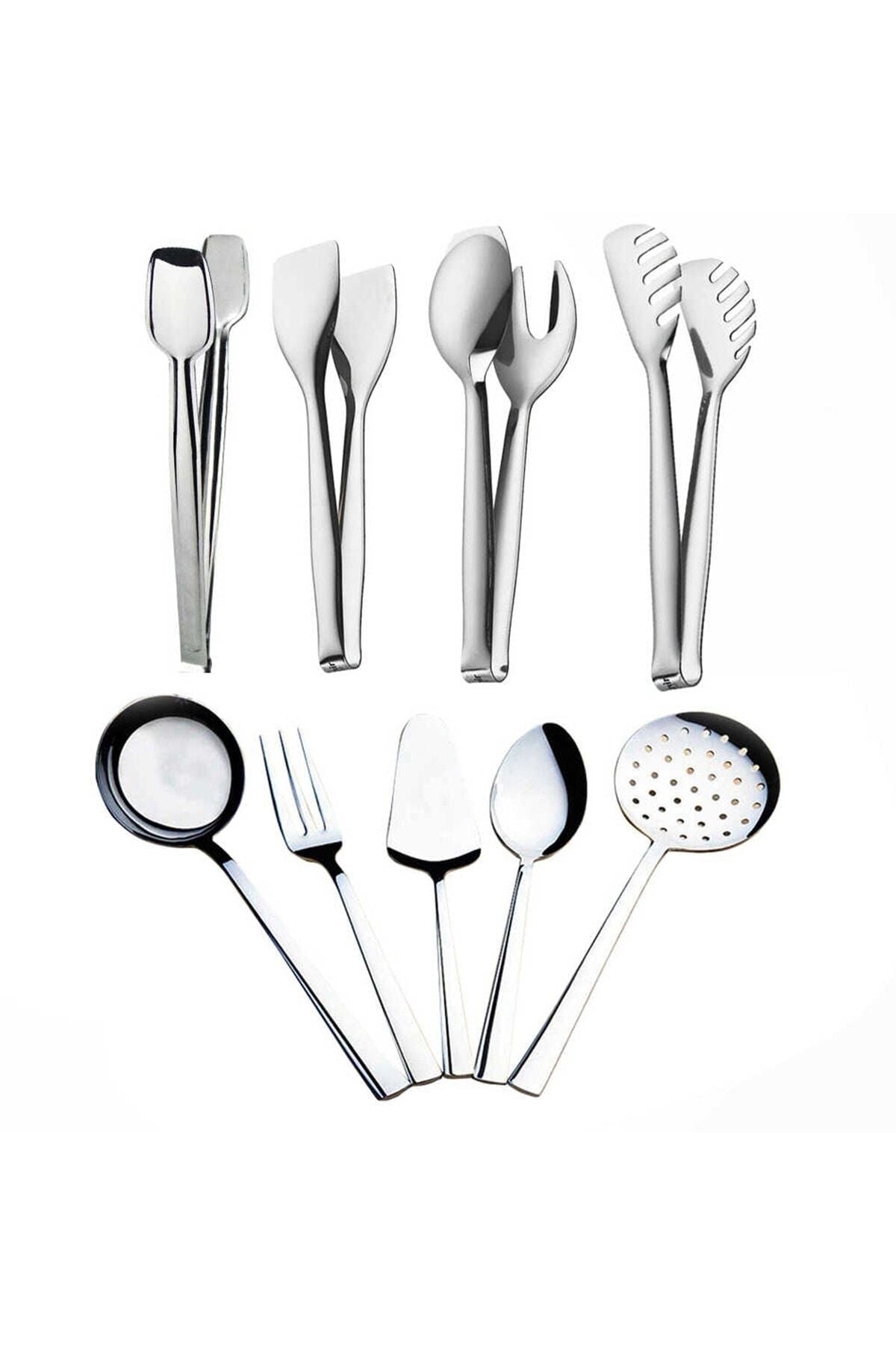 9 Piece Tongs Serving Set