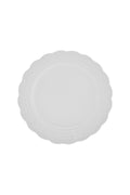 New Year Christmas Embossed Cake Plate 21 Cm White