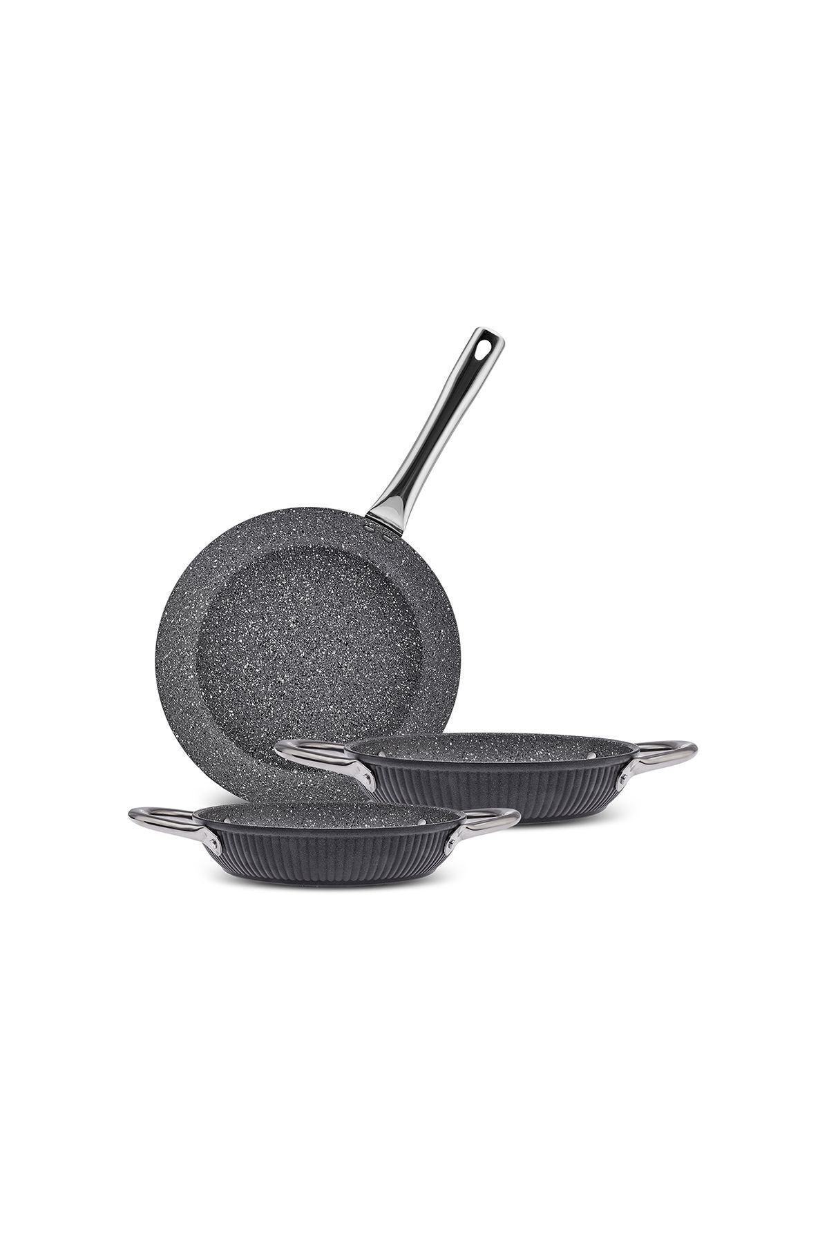 Biogranite Leona 3 Piece Skillet-Pan Set