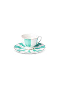 New Romantic Thick Striped Tea Cup 220 ml Green