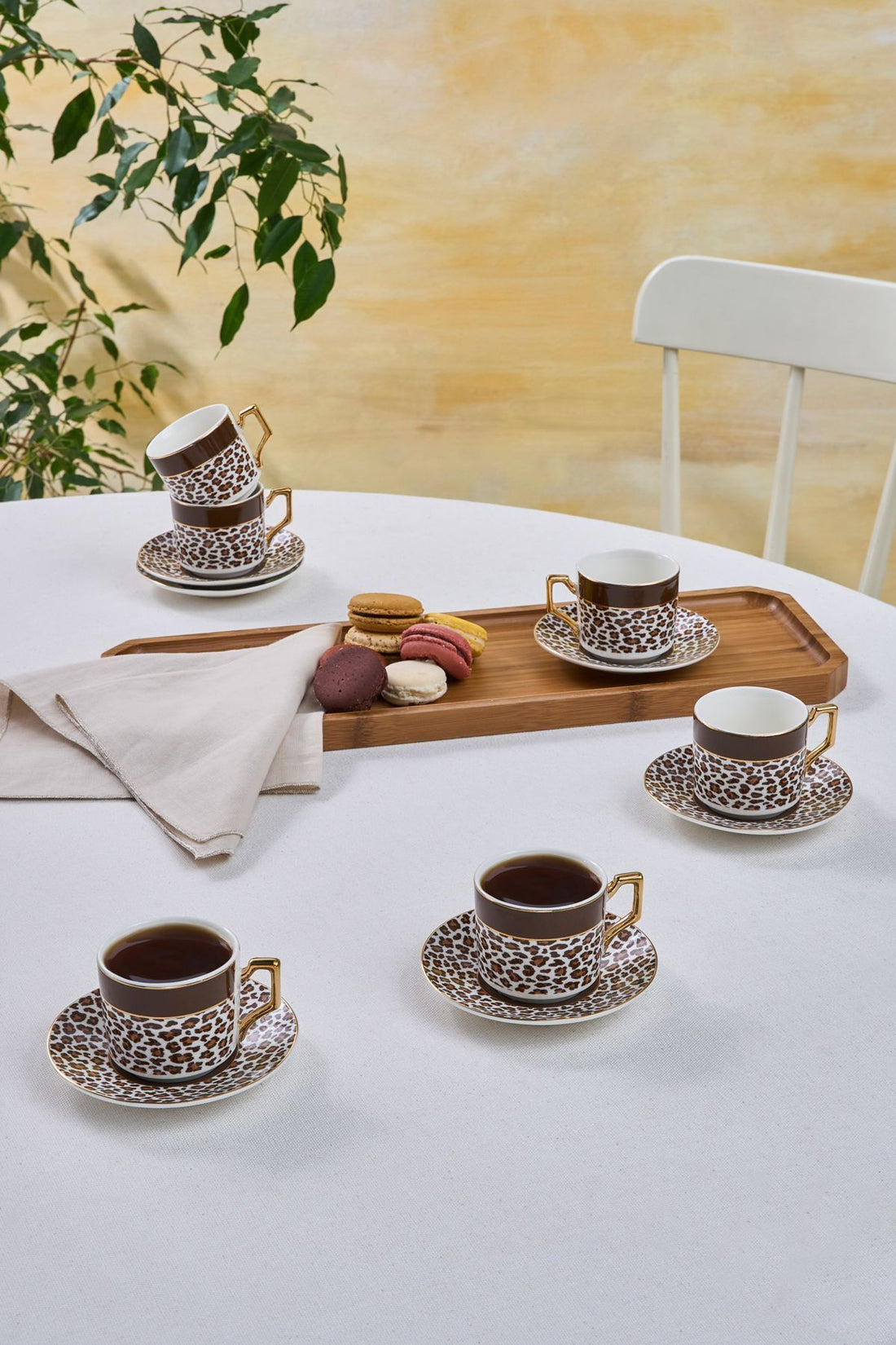 Leopard Coffee Cup for 6 Persons 100 ml