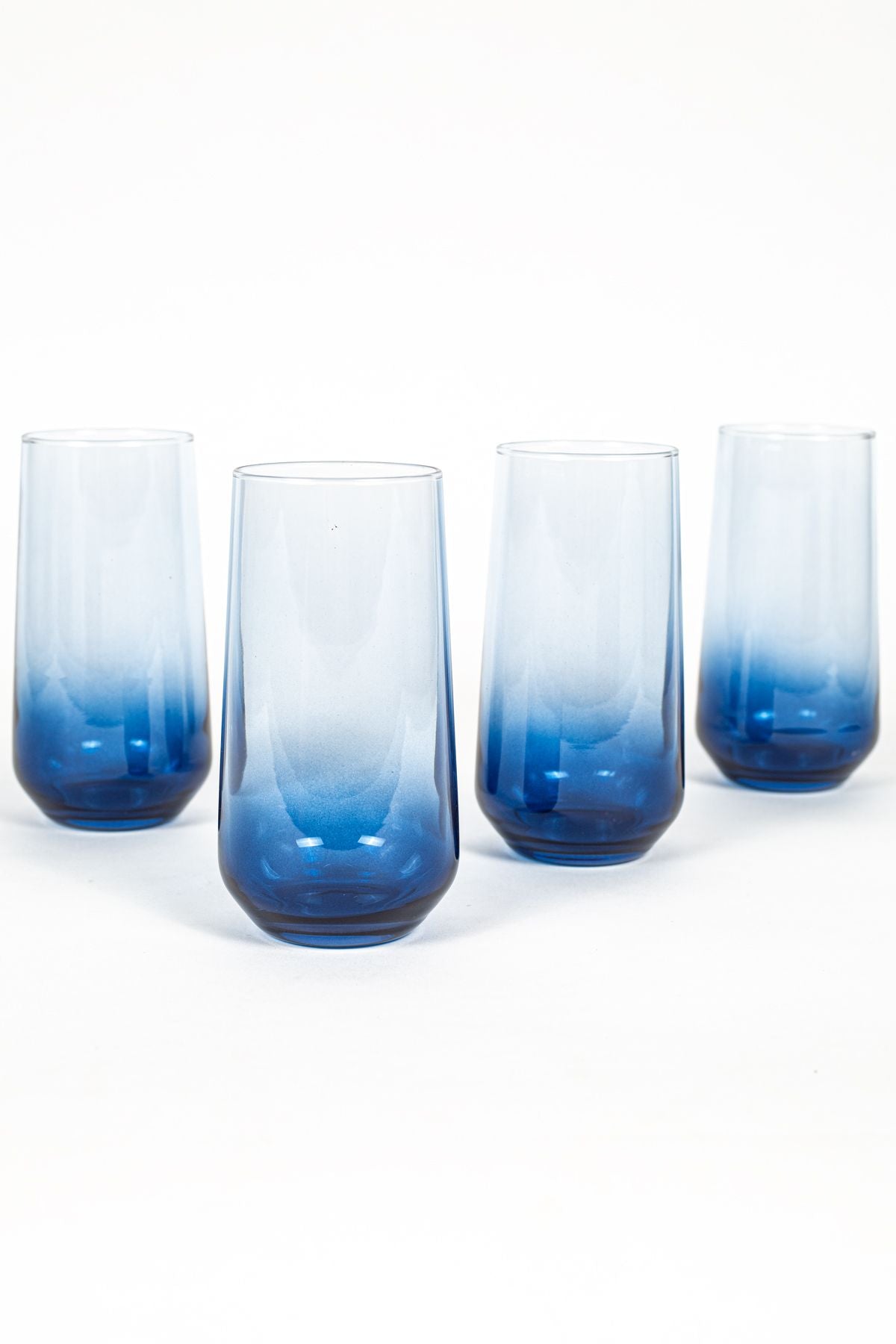 New Iconic Set of 4 Soft Drinks Glass Blue 470 Cc