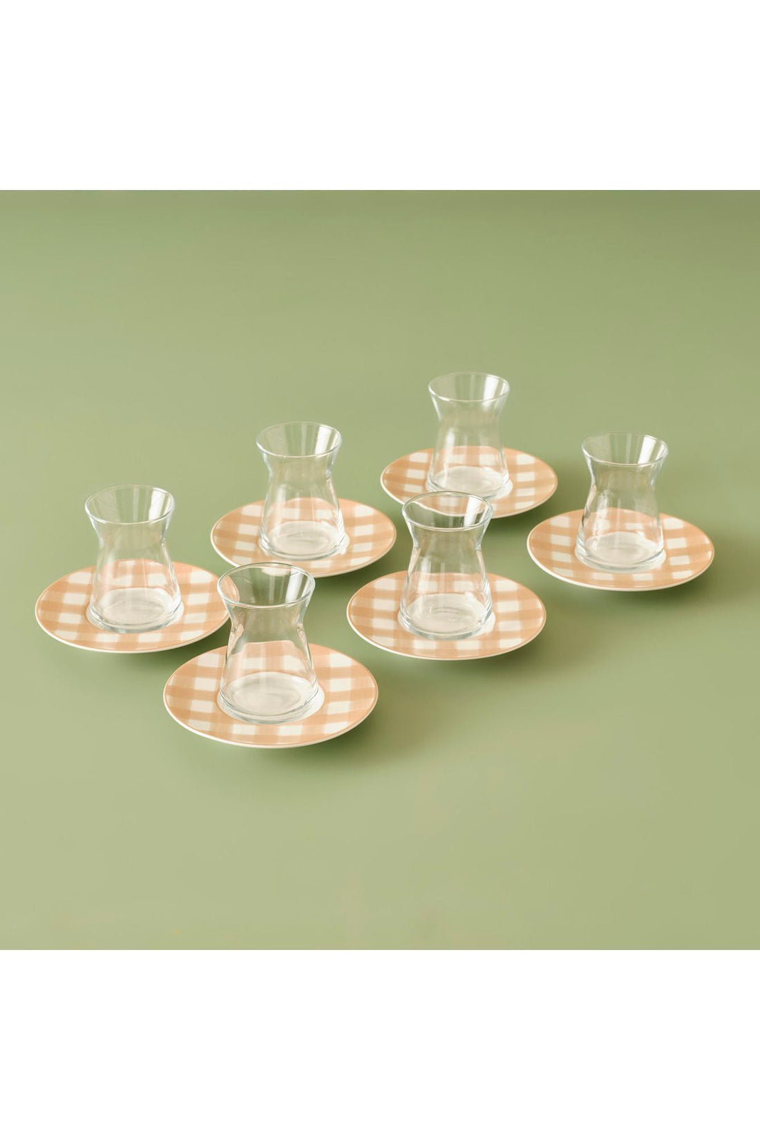 Pavia Porcelain Set of 6 Tea Cups Salmon (132 cc)