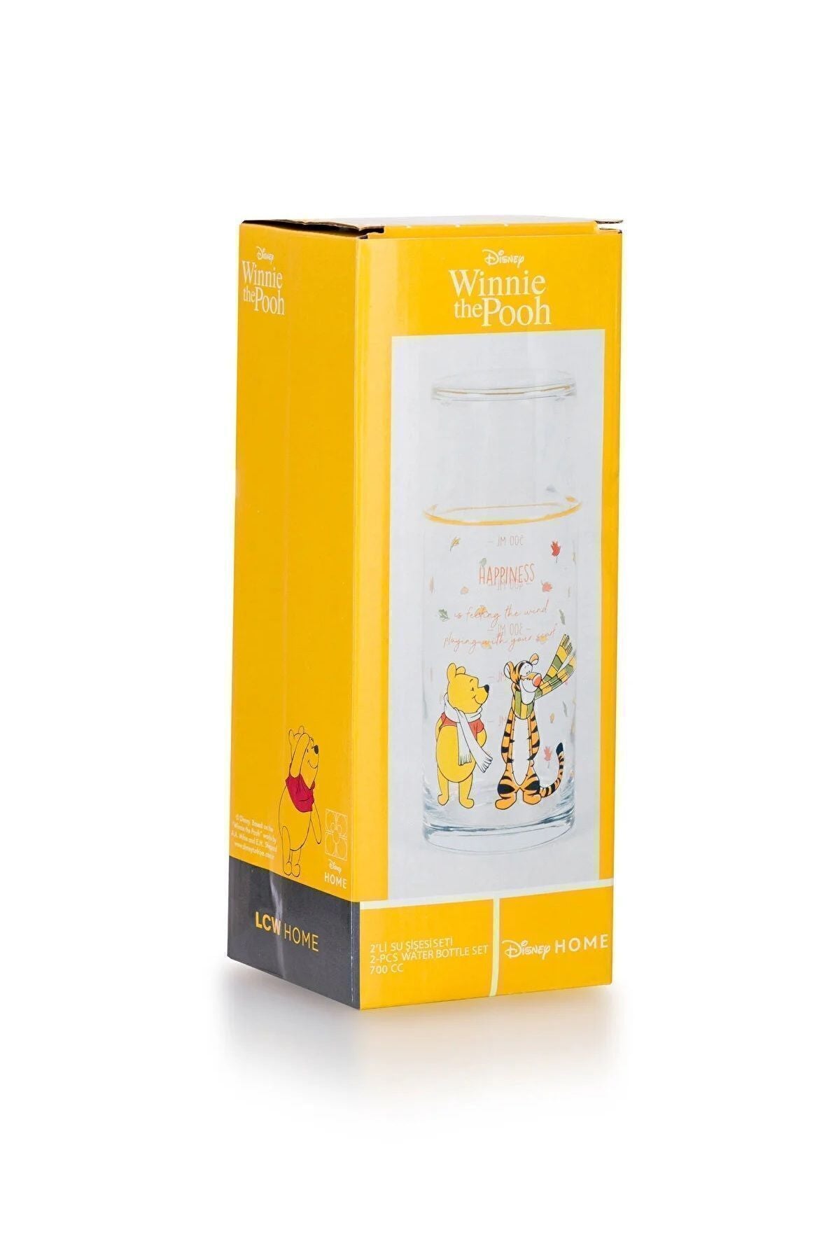 LCW HOME Winnie the Pooh Printed Glass Decanter with Cup Lid 700 Ml