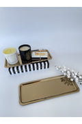 2 Pcs Gold Rectangle Serving Serving Tray No:1