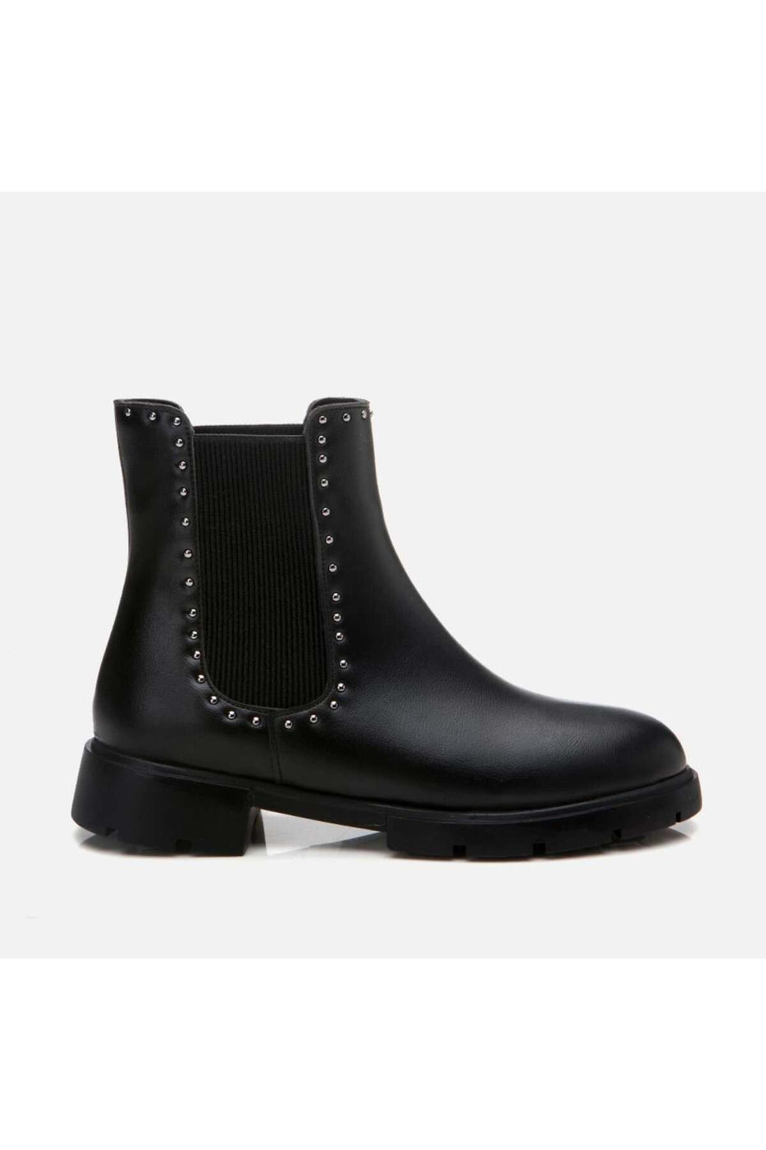 Black Women's Punched Flat Boots