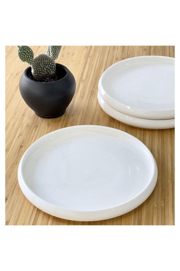 Bianco Perla White Series Porcelain 26.8 Cm X 2.5 Cm Serving Plate