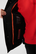 Men's Black Hooded Inside Plush Detailed Water Repellent Windproof Inflatable Coat A32y6046