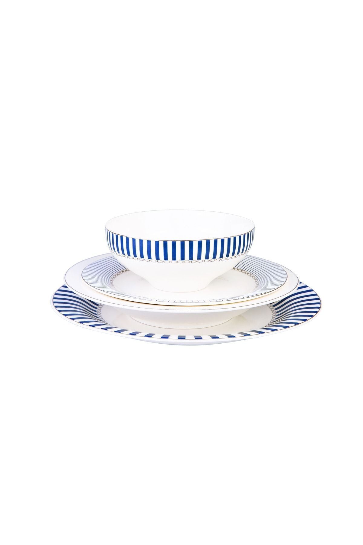 Royal Blue Colors 6-Seater 24-Piece Dinner Set