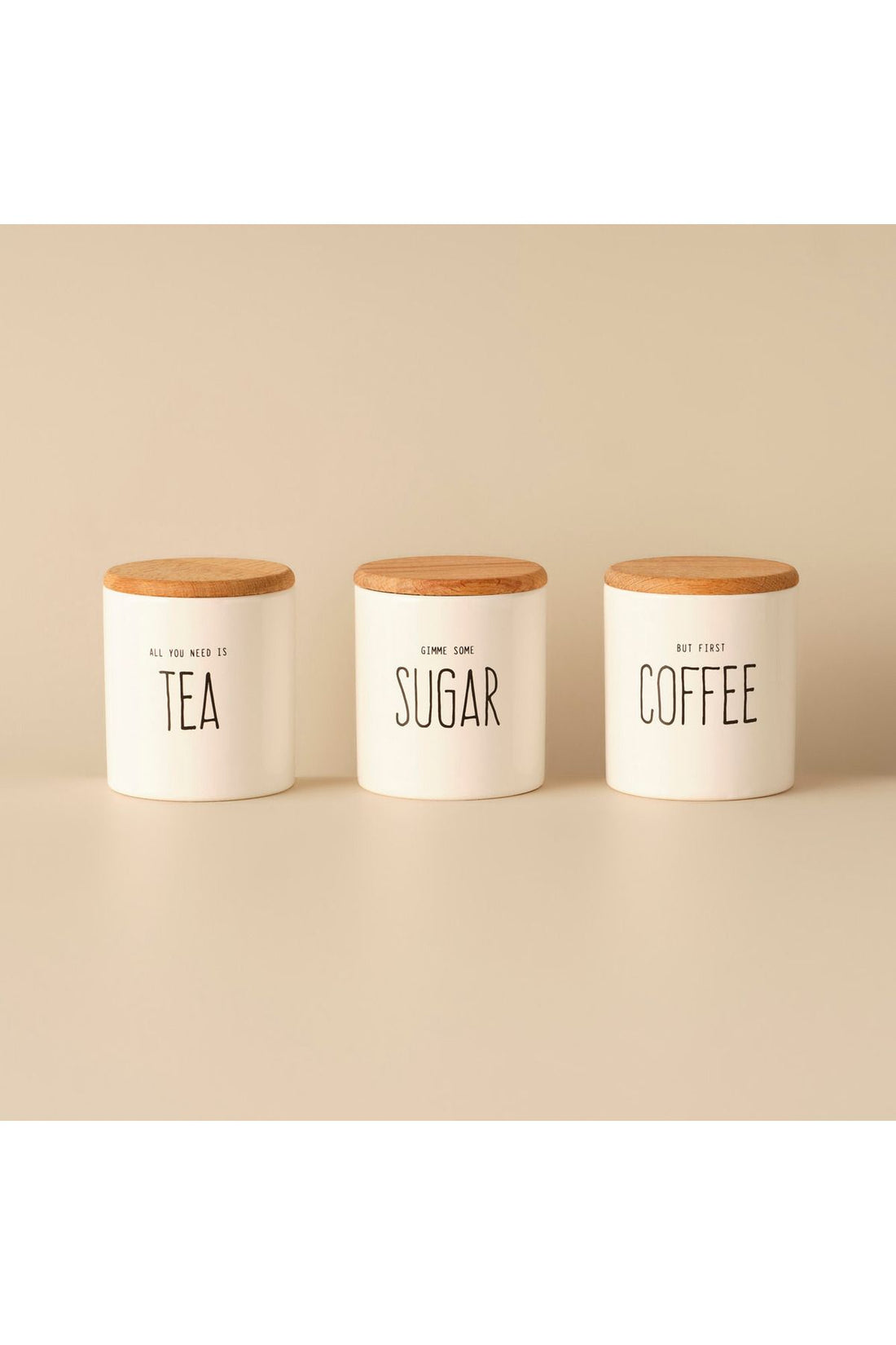 Enjoyable Ceramic 3-Pack Storage Container (9x7.5 cm)