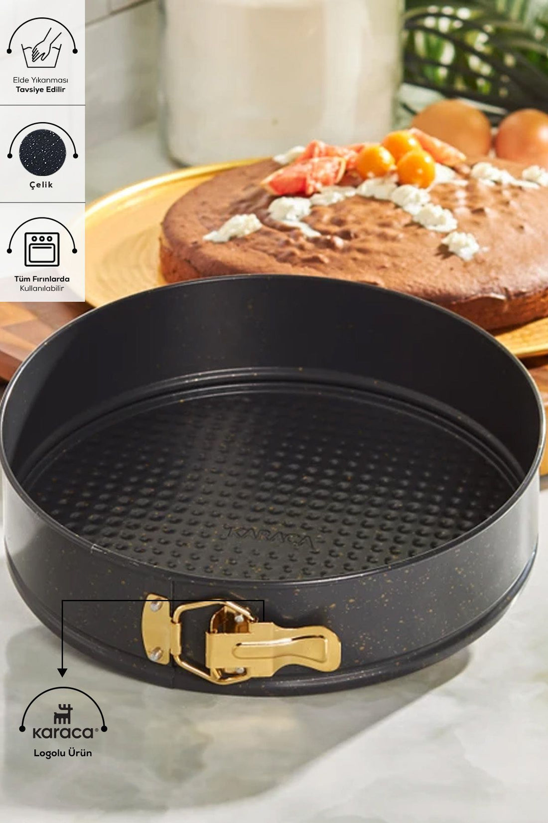 Black Gold Clamp Cake Mold 26 Cm