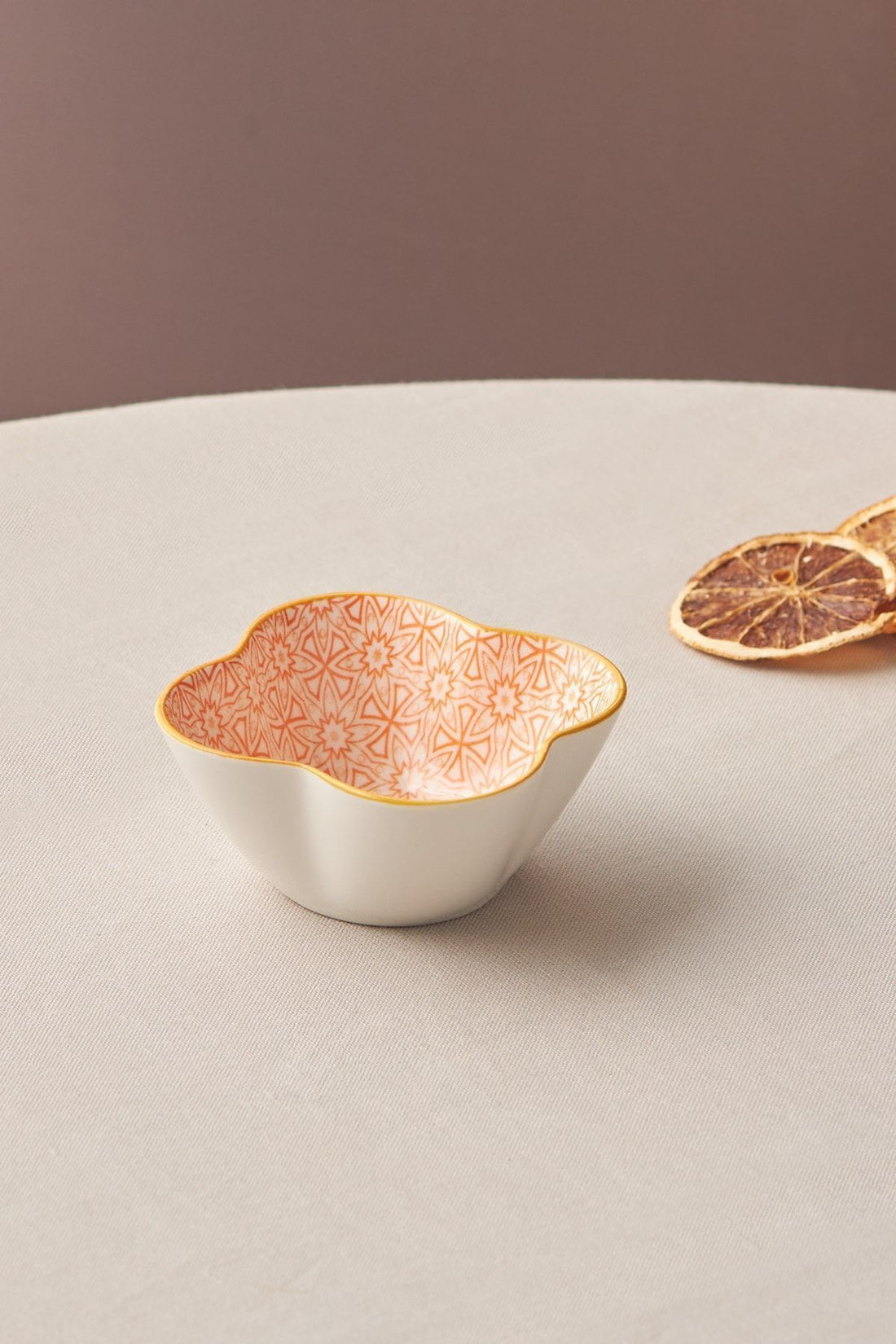 Floral Orange Clover Snack Tray 10 Cm