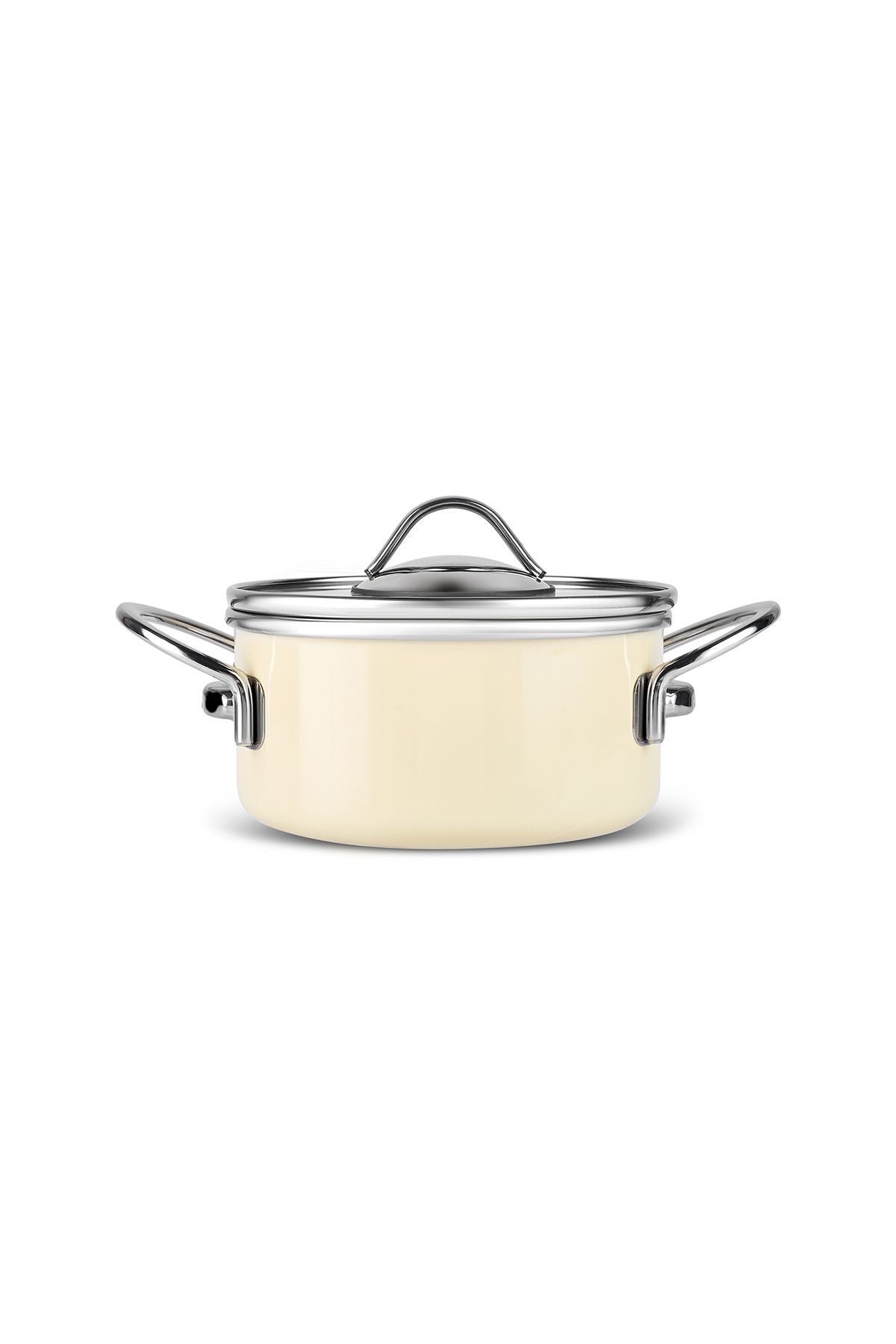 Erva Enamel Induction Base 6 Piece Midi Cookware Set Cream