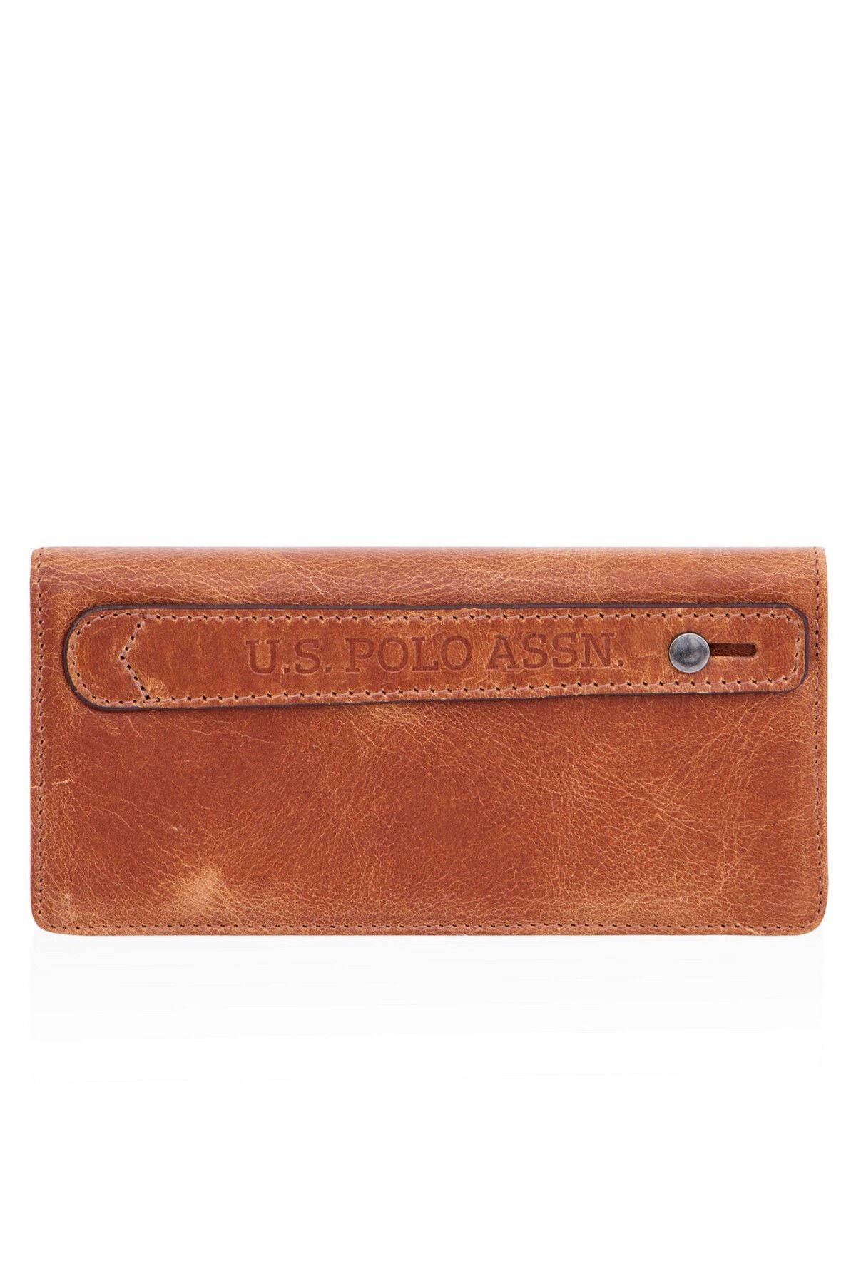 U.S Polo Assn. 23722 Genuine Leather Unisex Phone Holder Handheld Portfolio Wallet Card Holder TABA